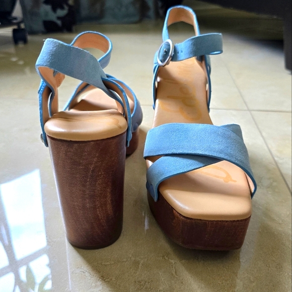 Sam Edelman Josefine sandals with wood platform heels, Size 8.5 - Picture 3 of 8